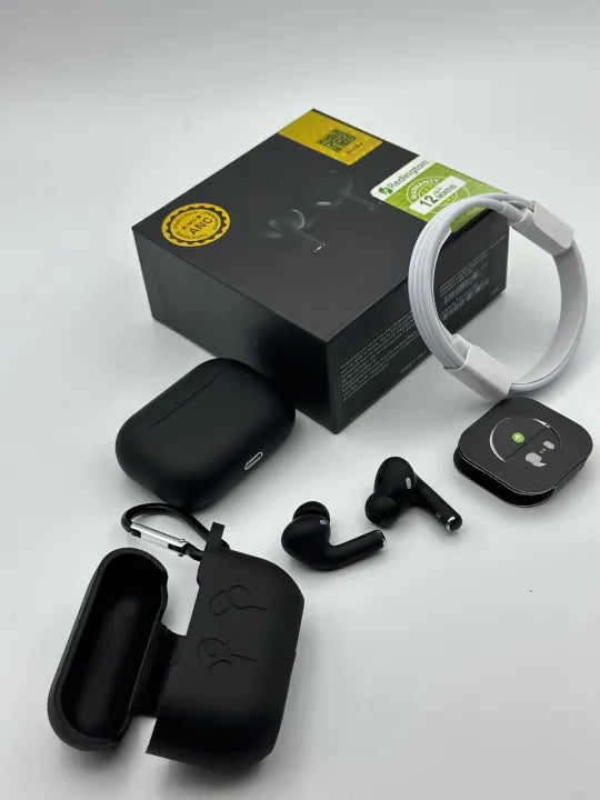 Premium AirPods Pro (2nd Gen) white/black– USB-C Edition | Active Noise Cancellation |🎧✨